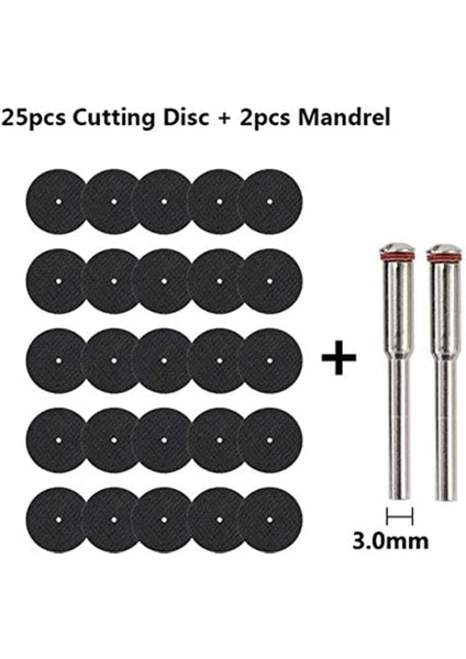 25 Adet 32MM Taşlama Çarkı Mandreller ile Döner Aletler Için Reçine Kesme Diski Mini Daire Testere Bıçağı Döner Kesme Tekerleği (Yurt Dışından)