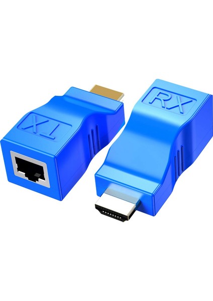 HDMI - RJ45 Ağı HDMI Tekrarlayıcı 2 Pcs HDMI Genişletici Verici ve Alıcı Ağı (Yurt Dışından)