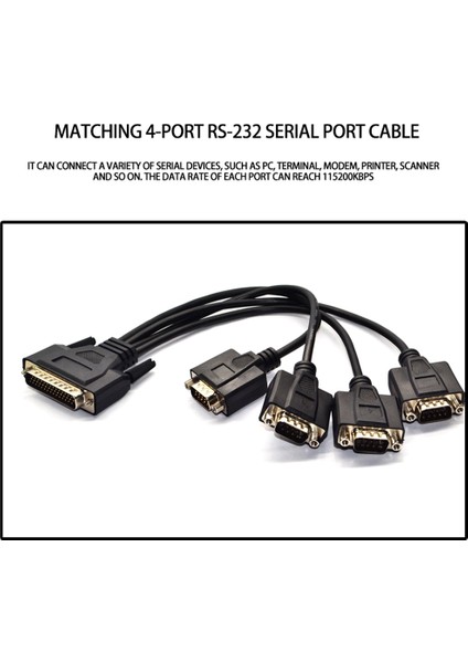 Pcı-E Seri Bağlantı Noktası Kartı Pcie'den 4 Seri Bağlantı Noktasına RS232 9-Pin Endüstriyel Kontrol 4 Bağlantı Noktalı Genişletme Kartı AX99100 Kablo ile (Yurt Dışından) modelleri