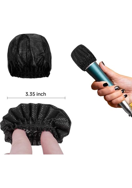120 Adet Tek Kullanımlık Mikrofon Sıhhi Ön Cam, El Mikrofonu Kapağı, Karaoke Kayıt Odası Için, Haber Röportajı, Et (Yurt Dışından)