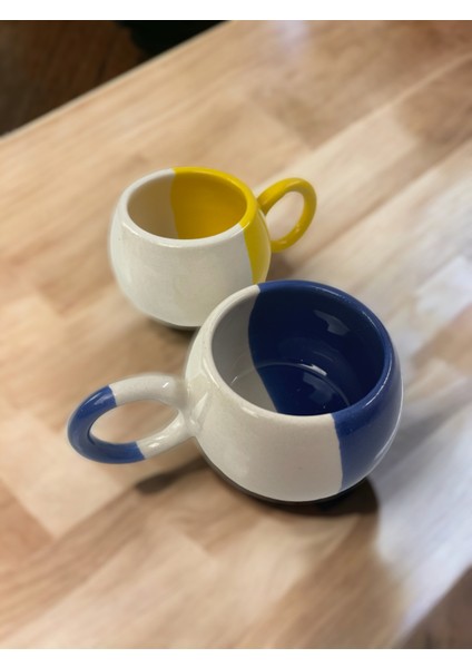 Dekoratif El Işlemesi, Sarı-Lacivert Fenerbahçe Dekorlu 2 Kişilik Kupa-Mug, Çay Ve Kahve Fincanı modelleri