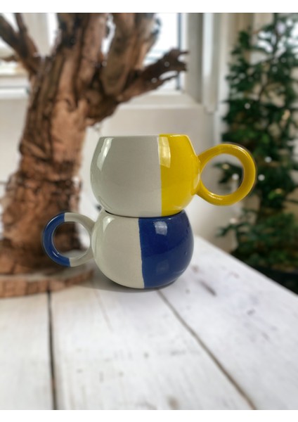 Dekoratif El Işlemesi, Sarı-Lacivert Fenerbahçe Dekorlu 2 Kişilik Kupa-Mug, Çay Ve Kahve Fincanı indirimleri