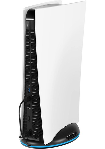 Yepyeni Dikey Taban Ps5 Konsolu Için 7 Renk Oyun Aksesuarları 3 USB Bağlantı Noktalı Konsol Standı Rgb Tutucu (Beyaz) (Yurt Dışından) fırsatları