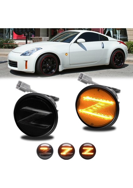 Araba LED Yan Işaretleyici Dönüş Sinyali Işıkları Nissan 350Z Z33 2009-2020 370Z Z34 (Yurt Dışından)