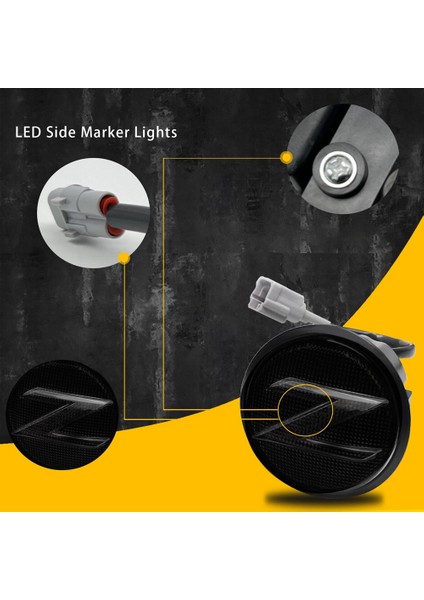 Araba LED Yan Işaretleyici Dönüş Sinyali Işıkları Nissan 350Z Z33 2009-2020 370Z Z34 (Yurt Dışından)