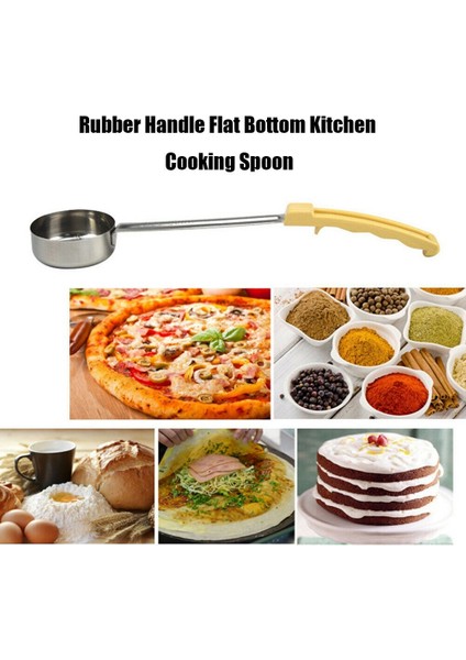 Pizza Yayılmış Sos Kepçesi Kauçuk Saplı Düz Tabanlı Mutfak Pişirme Kaşığı Paslanmaz Çelik Ölçme Karıştırma Çorba Kaşığı -2 Oz (Yurt Dışından) fiyatları