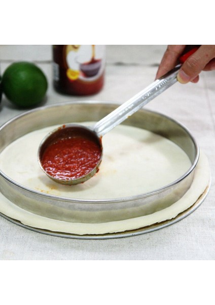 Pizza Yayılmış Sos Kepçesi Kauçuk Saplı Düz Tabanlı Mutfak Pişirme Kaşığı Paslanmaz Çelik Ölçme Karıştırma Çorba Kaşığı -2 Oz (Yurt Dışından) indirimleri