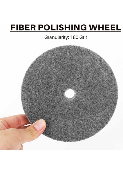 150MM Çap 25MM Kalın 180 Grit Fiber Tekerlek Parlatma Parlatma Diski (Yurt Dışından)