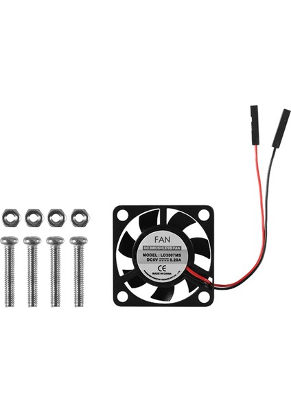Adet Fırçasız Cpu Soğutma Fanı Soğutucu Soğutucu Radyatör 3.3V 5V Ahududu Pi4 Pi3 B+, Pi 3, Pi 2, Pi 1 B+ (Yurt Dışından)