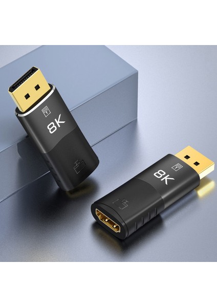 8k Displayport - HDMI Uyumlu Adaptör Dönüştürücü 8K/60Hz 4K/120Hz Erkek Mini Dp - Kadın Hd Tv Kablosu Video Adaptörü (Yurt Dışından)