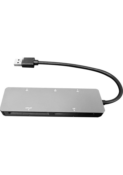 5'i Bir Arada Hepsi Bir Arada Kart Okuyucu Cf/sd/xd/cfast/tf Kart Çok Fonksiyonlu Taşınabilir Usb-A Usb-C Kart Okuyucu Bağlantı Istasyonu (Yurt Dışından)