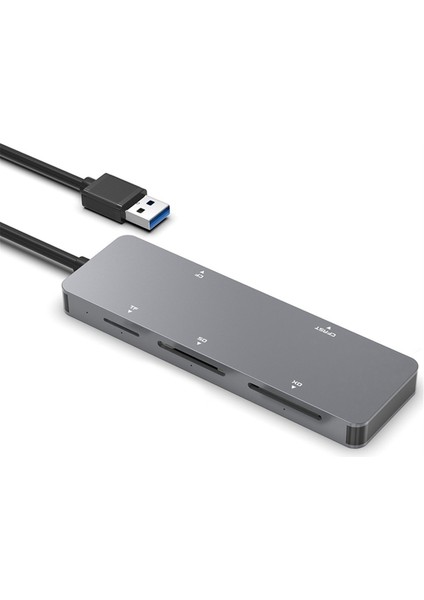 5'i Bir Arada Hepsi Bir Arada Kart Okuyucu Cf/sd/xd/cfast/tf Kart Çok Fonksiyonlu Taşınabilir Usb-A Usb-C Kart Okuyucu Bağlantı Istasyonu (Yurt Dışından)
