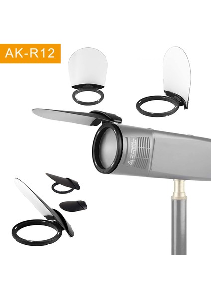 AK-R12 Sıçrama Kartı Yuvarlak Flaş Kafası Godox H200R V1 Flaş Serisi, V1-S,V1-N,V1-C,AD200 PRO,AD200 Gölgeleme Plakası (Yurt Dışından)