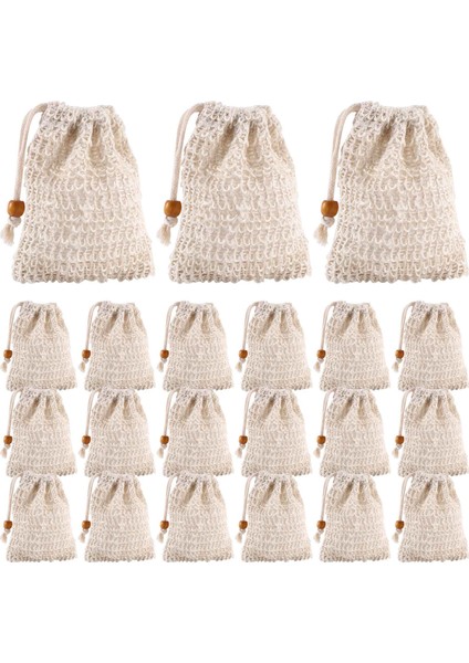 40 Paket Sabun Peeling Çantaları, Sabun Tasarrufu Yapılmış Sisal Örgü Sabun Torbası Bar Sabun Torbası Ipli Banyo ve Duş Kullanımı Için (Yurt Dışından) fiyatları