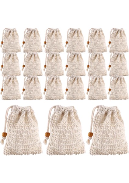 40 Paket Sabun Peeling Çantaları, Sabun Tasarrufu Yapılmış Sisal Örgü Sabun Torbası Bar Sabun Torbası Ipli Banyo ve Duş Kullanımı Için (Yurt Dışından) modelleri