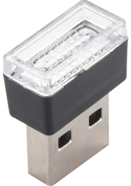 Mini Taşınabilir Mini USB LED Araba Işık Araba Iç USB Atmosfer Işığı Tak ve Çalıştır Dekoratif Işık Acil Aydınlatma Pc Araba Ürünleri Beyaz (Yurt Dışından)