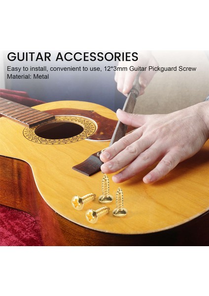 30 Adet Yeni Altın Pickguard Vidaları Çamurluk Strat/tele Elektro Gitar Bas (Yurt Dışından)