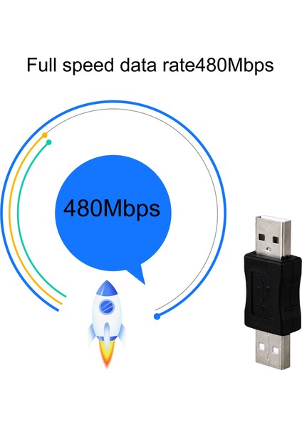 Sodıal(R) USB A Erkek - Erkek Konnektör Adaptörü Siyah (Yurt Dışından)