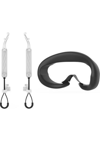 Amvr Oom N4HT1 Pıco 4 Kolu Denetleyici Için El Kayışı + Maske Kombinasyonu Tpu Serbest Bırakma Önleyici Kayış + Silikon Maske - Siyah (Yurt Dışından)
