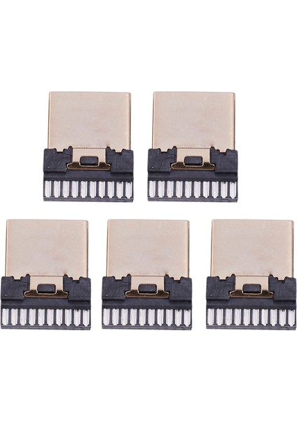 5 Adet HDMI Erkek 19 Pin A Tipi Lehim Fişi Sonlandırma Onarımı Değiştirin (Yurt Dışından)