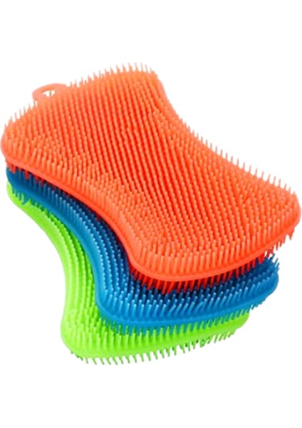 Adet Silikon Bulaşık Yıkama Fırçası Tencere Tava Sünger Scrubber Silikon Ovma Pedi Meyve Saksısı Tava Yıkama Fırçaları (Yurt Dışından)