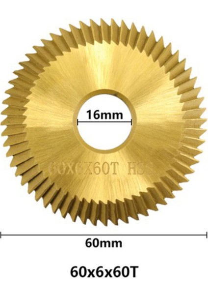 Anahtar Kesme Bıçağı 60X6X16X60T Tin Kaplama Hss Anahtar Kesme Makinesi Kesici Çilingir Aracı Anahtar Çoğaltma Makinesi Bıçağı (Yurt Dışından)