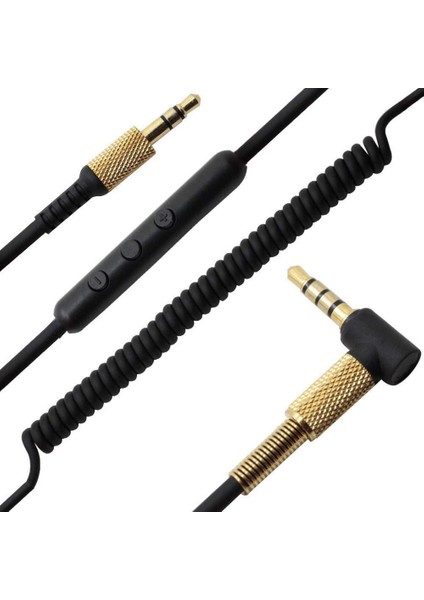 Marshall Major Iı Monitör Mıd Için Mikrofon Ses Kontrolü ile 3.5mm Uzatma Kablosu Yedek Kulaklık Kablosu (Yurt Dışından)