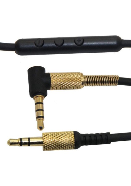 Marshall Major Iı Monitör Mıd Için Mikrofon Ses Kontrolü ile 3.5mm Uzatma Kablosu Yedek Kulaklık Kablosu (Yurt Dışından)