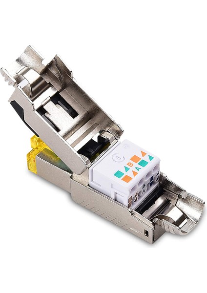 6'lı Paket Aletsiz Korumalı RJ45 Cat 8, Cat8 Alan Sonlandırma Fişi, Cat8 Konektörü, Cat8 Fişi (Yurt Dışından)