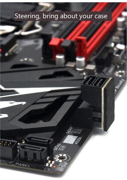 Sata 7pin Çift Arayüzlü 2 Adet Anakart Adaptörü 180 Derece (Yurt Dışından)