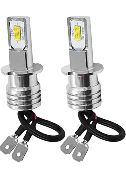 2x H3 Süper Parlak LED Far Sis Farı Sürüş Lambası Ampul Kiti 6000K Beyaz 100W (Yurt Dışından)