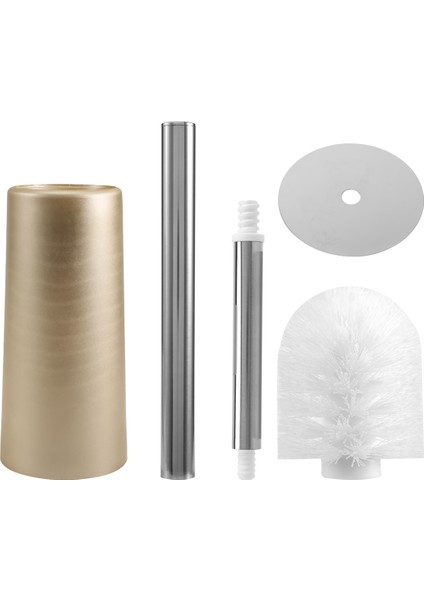 Paslanmaz Çelik Tuvalet Fırçası ve Tutucu - Banyo Tuvalet Için Klozet Temizleme Fırçası Seti (Altın) (Yurt Dışından)