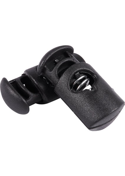 Çap 8 mm Delik, Kordon Kordon Durdurucu Bağcıklar Çıtçıtlı Kanca, Siyah, 10 Adet (Yurt Dışından)
