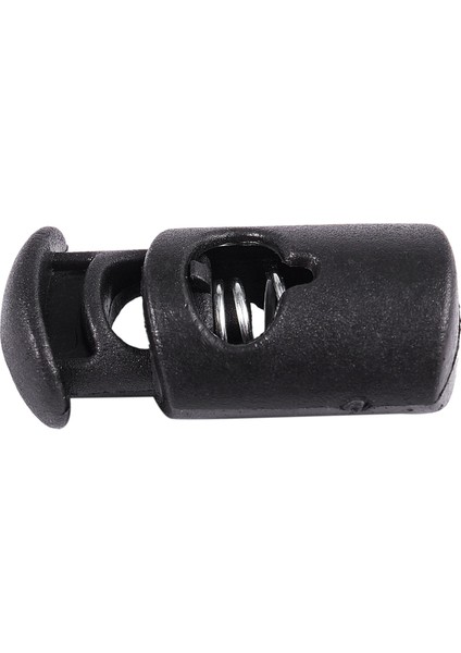 Çap 8 mm Delik, Kordon Kordon Durdurucu Bağcıklar Çıtçıtlı Kanca, Siyah, 10 Adet (Yurt Dışından)