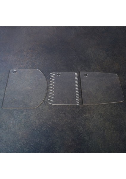 12 Parça Akrilik Kek Disk Seti, Kek Kazıyıcı Kek Dekorasyon Tarak Yuvarlak Kek Diskleri Merkezi Delikli Daire Taban Panoları (Yurt Dışından)