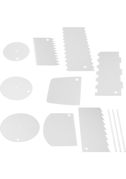 12 Parça Akrilik Kek Disk Seti, Kek Kazıyıcı Kek Dekorasyon Tarak Yuvarlak Kek Diskleri Merkezi Delikli Daire Taban Panoları (Yurt Dışından) modelleri