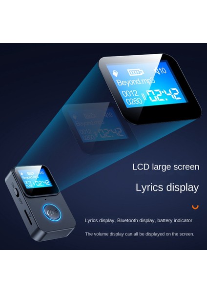 Bluetooth 5.0 Ses Alıcısı Adaptörü Bluetooth Mp3 Çalar (Yurt Dışından)