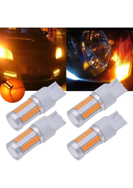 7440, T20 LED Ampuller 900 Lümen Süper Parlak Dönüş Sinyalleri Işığı Fren Durdurma Park Lambası Yedekleme Ters Işık Kuyruk Ampulü (4'lü Paket) (Yurt Dışından)