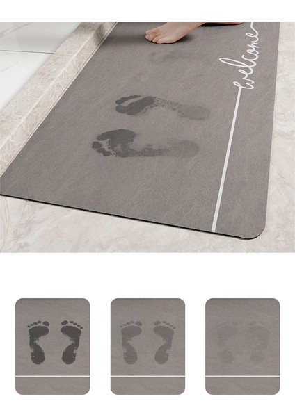 Banyo Paspas Süper Emici Çabuk Kuruyan Kaymaz Banyo Halısı Modern Basit Kaymaz Paspaslar Ev Diatomit Mat Siyah (Yurt Dışından) fırsatları