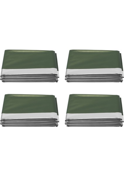 4 Paket Acil Durum Battaniyesi Ultra Hafif Yeniden Kullanılabilir Acil Durum Mylar Termal Battaniye Açık Havada Kamp Yürüyüş Hayatta Kalma (Yurt Dışından) fiyatları