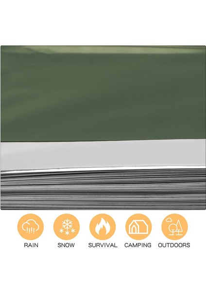 4 Paket Acil Durum Battaniyesi Ultra Hafif Yeniden Kullanılabilir Acil Durum Mylar Termal Battaniye Açık Havada Kamp Yürüyüş Hayatta Kalma (Yurt Dışından) modelleri