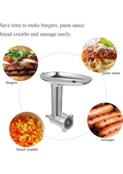 Kitchenaid Stand Mikserleri Için Kıyma Makinesi Ataşmanı, Sosis Doldurma Tüpleri Dahil, Dayanıklı Gıda Öğütücü Ataşmanları (Yurt Dışından) indirimleri