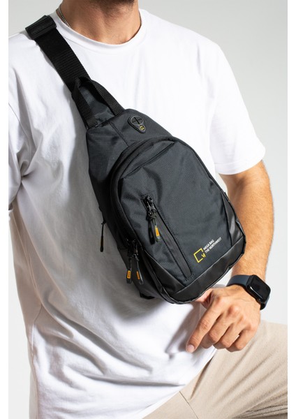 Unisex Keten Kumaş Su Geçirmez Çanta, Çapraz Askılı Omuz ve Göğüs Çantası, Body Bag,