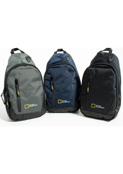 Unisex Keten Kumaş Su Geçirmez Çanta, Çapraz Askılı Omuz ve Göğüs Çantası, Body Bag, fırsatları