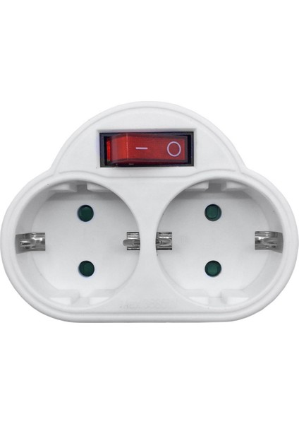 Ab Standardı Çoklu Fiş 250 V 16A Çift Soket Dönüşüm Soketi Çıkış Anahtarı Fiş Güç Adaptör Soketi Ab Tak (Yurt Dışından)