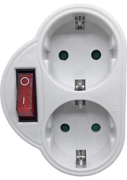Ab Standardı Çoklu Fiş 250 V 16A Çift Soket Dönüşüm Soketi Çıkış Anahtarı Fiş Güç Adaptör Soketi Ab Tak (Yurt Dışından)