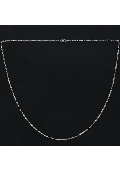 Takı Kadın Zinciri, Paslanmaz Çelik "o" Kolye, Gümüş – 2 mm Genişlik – 65 cm Uzunluk (Yurt Dışından) fiyatları