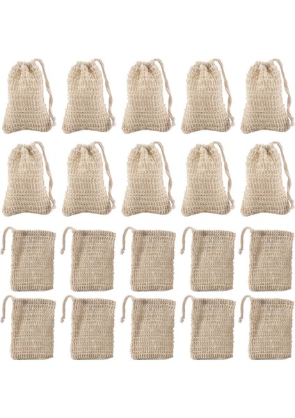 50 Adet Duş Banyo Sisal Sabun Torbası Doğal Sisal Sabun Torbası Peeling Sabun Tasarrufu Kese Tutucu (Yurt Dışından) modelleri