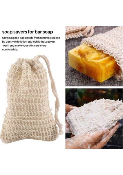 50 Adet Duş Banyo Sisal Sabun Torbası Doğal Sisal Sabun Torbası Peeling Sabun Tasarrufu Kese Tutucu (Yurt Dışından) fırsatları