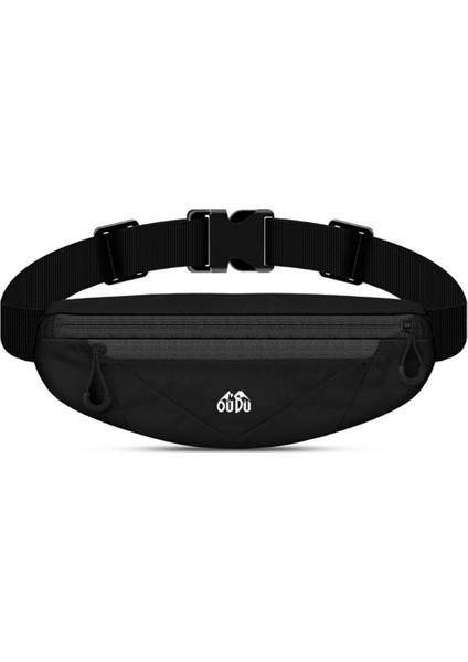 Oudu Unisex Spor Koşu Bisiklet Koşu Kulaklık Bel Kemeri Paketi Çanta Kılıfı Cep-Siyah (Yurt Dışından)